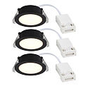 Inbouwarmatuur OLEA set van 3 IP65 | IP20, zwart  4,4W 345lm 2700K 110� 110� CRI 90