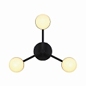 Nordlux Plafondarmatuur CONTINA 3-vlams G9 IP20, zwart dimbaar