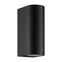 outdoor wall luminaire DION DOUBLE GU10 IP44, black dimmable