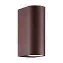 Nordlux outdoor wall luminaire DION DOUBLE GU10 IP44, rust dimmable