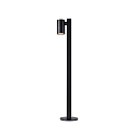 Nordlux Lichtpaal TIN 80 GU10 IP44, zwart dimbaar