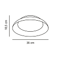 Nordlux Plafondarmatuur NIVORA 38 E27 IP20, wit dimbaar