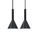 pendant luminaire KELVIS set of 2 GU10 IP20, black dimmable