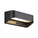 solar wall luminaire MARCELLIO with sensor IP54, black 