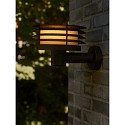 Nordlux outdoor wall luminaire CIRELLA E27 IP54, seaside black dimmable