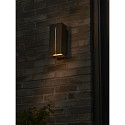 Nordlux outdoor wall luminaire CLARINI E27 IP54, seaside black dimmable