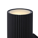 Nordlux outdoor wall luminaire KYKLOP RIPPLE MAXI up / down, with lamp socket E27 IP54, black