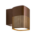outdoor wall luminaire SIDARA E27 IP54, seaside metallic brown dimmable