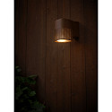 Nordlux outdoor wall luminaire SIDARA E27 IP54, seaside metallic brown dimmable