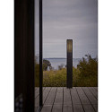 Nordlux bollard lamp SIDARA 95 E27 IP44, seaside black dimmable