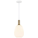 Nordlux Nordlux Pendant luminaire ALTON 23, shade � 23cm, height 43cm, pendulum 300cm, E27, white / brass / black