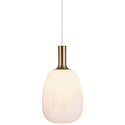 Nordlux Nordlux Pendant luminaire ALTON 23, shade � 23cm, height 43cm, pendulum 300cm, E27, white / brass / black