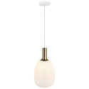 Nordlux Nordlux Pendant luminaire ALTON 23, shade � 23cm, height 43cm, pendulum 300cm, E27, white / brass / black