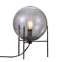 Table lamp ALTON, E14, IP20, black/smoky