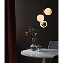 Nordlux Pendant luminaire LILLY, E14, IP20, Glas opal white, brass