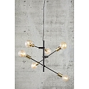 Nordlux Pendelarmatuur JOSEFINE E27 IP20, messing, zwart, zwart mat 