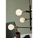 Nordlux Pendelarmatuur JOSEFINE E27 IP20, messing, zwart, zwart mat 