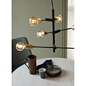 Nordlux Pendelarmatuur JOSEFINE E27 IP20, messing, zwart, zwart mat 