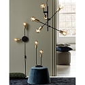 Nordlux Pendelarmatuur JOSEFINE E27 IP20, messing, zwart, zwart mat 