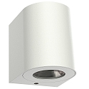 Wandarmatuur voor buitenshuis CANTO 2 up down, rond, instelbaar, schakelbaar IP44, wit 