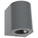 Wandarmatuur voor buitenshuis CANTO 2 up down, rond, instelbaar, schakelbaar IP44, grijs 