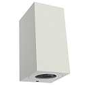 Wandarmatuur voor buitenshuis CANTO MAXI KUBI 2 GU10 IP44, helder, wit
