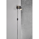 Wandarmatuur LOTUS E14 IP20, messing, zwart 