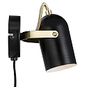 Nordlux Wandarmatuur LOTUS E14 IP20, messing, zwart 