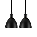 Nordlux Pendant luminaire RAY, 2 flames, 2x E14, IP20, black