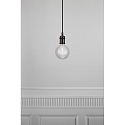 Pendelarmatuur AVRA E27 IP20, chroom, zwart 