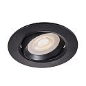 Nordlux Inbouwarmatuur IP23, zwart dimbaar 6,5W