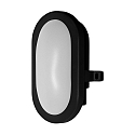 Opbouw armatuur LED BULKHEAD 6W ovaal, slagvast IP54, zwart 