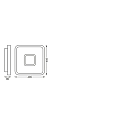 Ledvance Plafondarmatuur SMART+ ORBIS STELLA 485X485MM RGB + TW hoekig, Tunable White, RGB, bedienbaar via WLAN / WIFI IP20, dimbaar