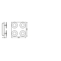 Ledvance Wandarmatuur SMART+ WIFI ORBIS WALL WAVE 300X300MM TW 4-vlams, hoekig, Tunable White, bedienbaar via WLAN / WIFI IP44, dimbaar