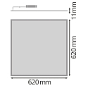 Ledvance LED paneel BIOLUX HCL PL 625 S TW CSW DALI DALI aanstuurbaar, Tunable White, dimbaar