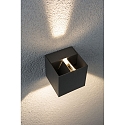 Paulmann Paulmann Wall luminaire LED Cybo square, 2x3W, 8x8cm, gray