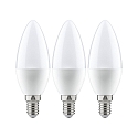 Paulmann LED lamp kaarsvorm C35 set van 3 E14 5,5W 470lm 2700K CRI >80