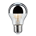 LED Filament Top mirrored Lamp Pear A60 NonDim, 230V, E27, 4.8W 2700K 580lm, silver
