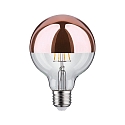 Paulmann Kopspiegellamp globe DECO GLOBE G95 LED COPPER ON-OFF schakelbaar G95 helder E27 6,5W 600lm 2700K CRI >80 