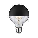Kopspiegellamp globe DECO GLOBE G95 LED BLACK MATT DIM G95 helder E27 6,5W 600lm 2700K CRI >80 dimbaar