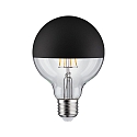 Paulmann Kopspiegellamp globe DECO GLOBE G95 LED BLACK MATT DIM G95 helder E27 6,5W 600lm 2700K CRI >80 dimbaar