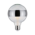 Lichtbron filament globe DECO GLOBE LED MIRROR-RING SILVER G125 helder E27 6,5W 640lm 2700K CRI >80 dimbaar