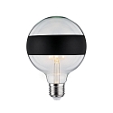 Lichtbron filament globe DECO GLOBE LED MIRROR-RING BLACK MATT G125 helder E27 6,5W 640lm 2700K CRI >80 dimbaar
