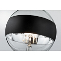 Paulmann Lichtbron filament globe DECO GLOBE LED MIRROR-RING BLACK MATT G125 helder E27 6,5W 640lm 2700K CRI >80 dimbaar