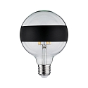 Paulmann Lichtbron filament globe DECO GLOBE LED MIRROR-RING BLACK MATT G125 helder E27 6,5W 640lm 2700K CRI >80 dimbaar