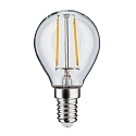 Paulmann LED Filament Drop lamp P45, 230V, E14, 2.6W 2700K 250lm, not dimmable, glass clear
