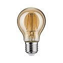 Paulmann LED Filament Pear Lamp, 230V, E27, 4.7W 2500K 500lm, not dimmable, gold glass clear