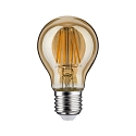Paulmann LED Filament Pear Lamp, 230V, E27, 6.5W 2500K 680lm, not dimmable, gold glass clear