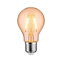 LED Deco Filament Pear Lamp ORANGE NonDim, 230V, E27, 1W 2000K 100lm, glass clear