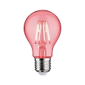 LED Deco Filament Pear Lamp RED NonDim, 230V, E27, 1.3W 1000K 40lm, glass clear